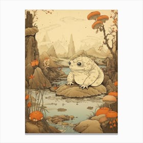 Vintage Japanese Toad 1 Canvas Print