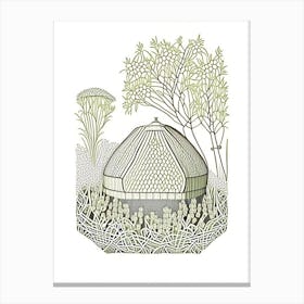 Beehive In A Garden 9 Vintage Canvas Print