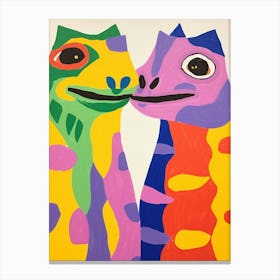 Colourful Kids Animal Art Iguana 1 Canvas Print