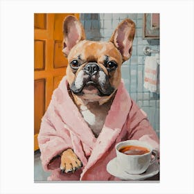 Leisure Frenchie Morning 1 Canvas Print