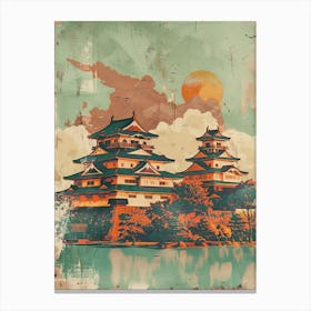 Kanazawa Castle Japan Mid Century Modern 3 Canvas Print