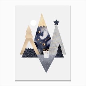 Christmas Mountains Canvas Print