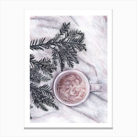 Coffee with Branch Canvas Print