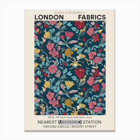 Poster Floral Charm London Fabrics Floral Pattern 3 Canvas Print