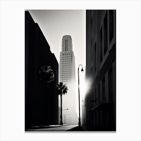 Los Angeles, Black And White Analogue Photograph 1 Canvas Print