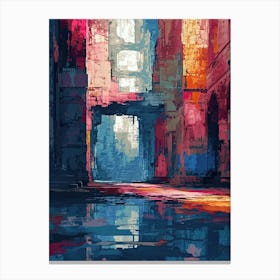 Abstract Of A City | Pixel Art Series Canvas Print