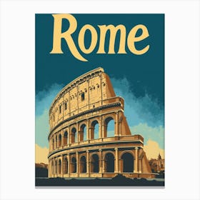 Aihrgdesign A Vintage Travel Poster Of Rome Canvas Print