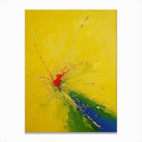 Yellow Abstract Painting Canvas Print