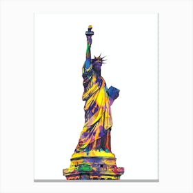 Statue Of Liberty Pop Art 2 Canvas Print