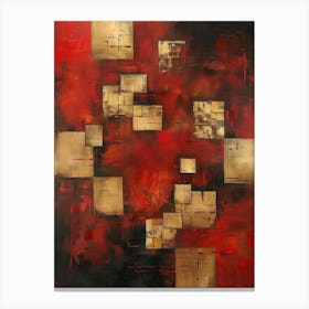 Abstract Red Painting Canvas Print