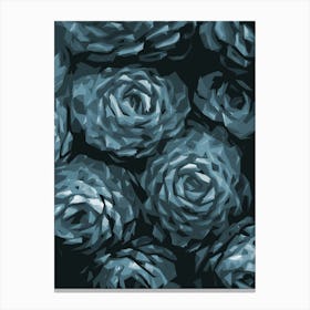 Succulent Plant Blue Ii Canvas Print