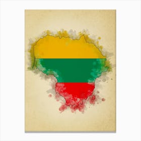 Lithuania Flag Vintage Canvas Print