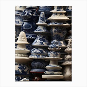 Blue And White Porcelain Canvas Print