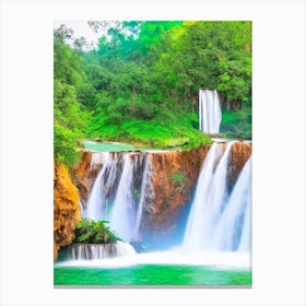 Kuang Si Falls, Laos Majestic, Beautiful & Classic Canvas Print