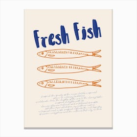 Fresh Fish Sardines Canvas Print