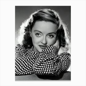 American Actress Bette Davis Vintage Canvas Print