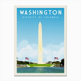 Washington Dc Travel Poster Canvas Print