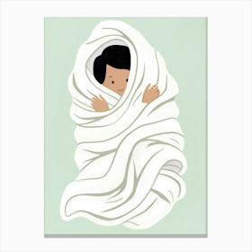 Baby Wrapped In A Blanket Canvas Print