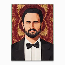 Marcello Mastroianni Illustration Movies Canvas Print