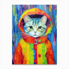 Purrsonal Elegance; Cat Inspired Oil Art Canvas Print