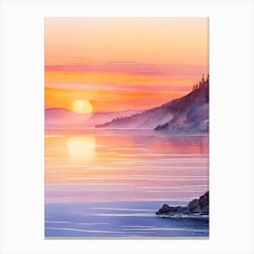 Lake Baikal Watercolour 2 Canvas Print