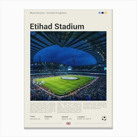 Manchester City - Etihad Stadium Canvas Print