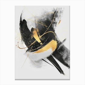 Abstract Black And Gold Painting 38 Canvas Print