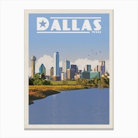 Dallas Texas Travel Poster Canvas Print