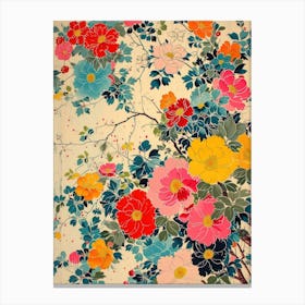 Great Japan Hokusai Japanese Flowers 18 Canvas Print