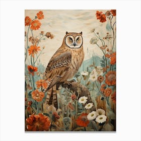 Owl 1 Detailed Bird Painting Canvas Print