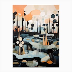 Wetlands Abstract Minimalist 6 Canvas Print