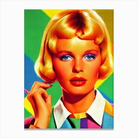 Mia Farrow Colourful Pop Movies Art Movies Canvas Print