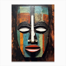 Shadows Of Heritage; Artful African Masks Canvas Print