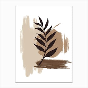 Leaf On A White Background Canvas Print