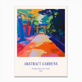 Colourful Gardens The Meiji Shrine Inner Garden Japan 4 Blue Poster Canvas Print