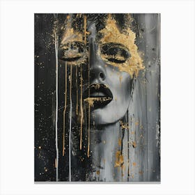 Gold Face 6 Canvas Print