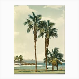 Playa De Las Teresitas Tenerife Spain Vintage Canvas Print