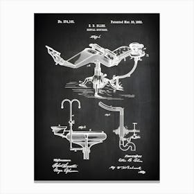 Dental Chair Patent Print, Dental Art, Dentist Decor, Dental Hygienist, Dentist Wall Art,Dental Gift,Dentist Gift,Dentist Office Decor,Cm1051 Canvas Print