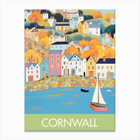 Corwall England Day Travel Print Painting Cute Canvas Print