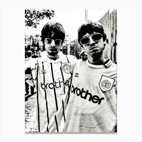 Liam and noel Gallagher oasis band music Canvas Print