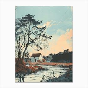 Karuizawa Japan 2 Retro Illustration Canvas Print