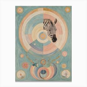 Pastel Zebra Canvas Print