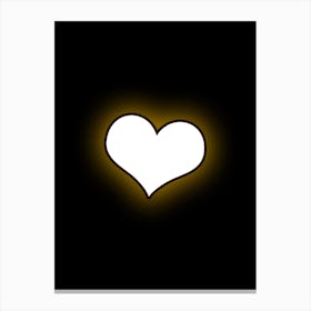 Heart Royalty with black background wallart printable Canvas Print