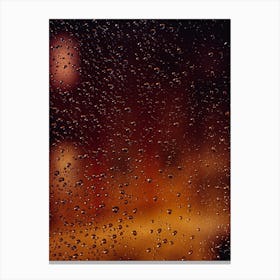 Rain Drops On A Window Canvas Print