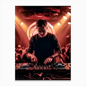 Dj In The Club Canvas Print