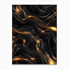 Abstract Gold And Black Background 1 Canvas Print
