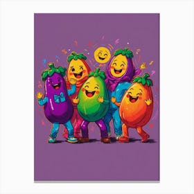 Fruity Friends Canvas Print