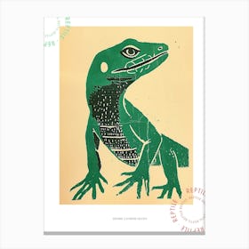 Grand Cayman Gecko Bold Block 3 Poster Canvas Print