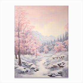 Dreamy Winter Painting Reunion National Park France 3 Canvas Print