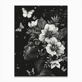 Black And White Painting 2 Canvas Print